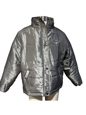 NEW Ohio State Buckeyes Colosseum Gray Silver Puffer Jacket Coat Women's M